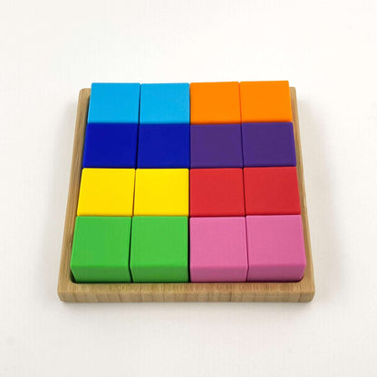 Silicone Rainbow Stacking Cube