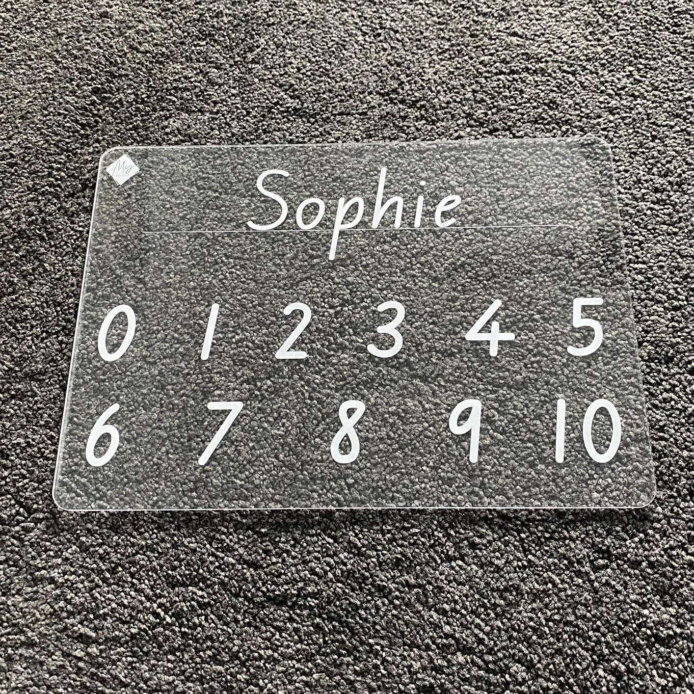 First Name Numbers Learning Tracing Board